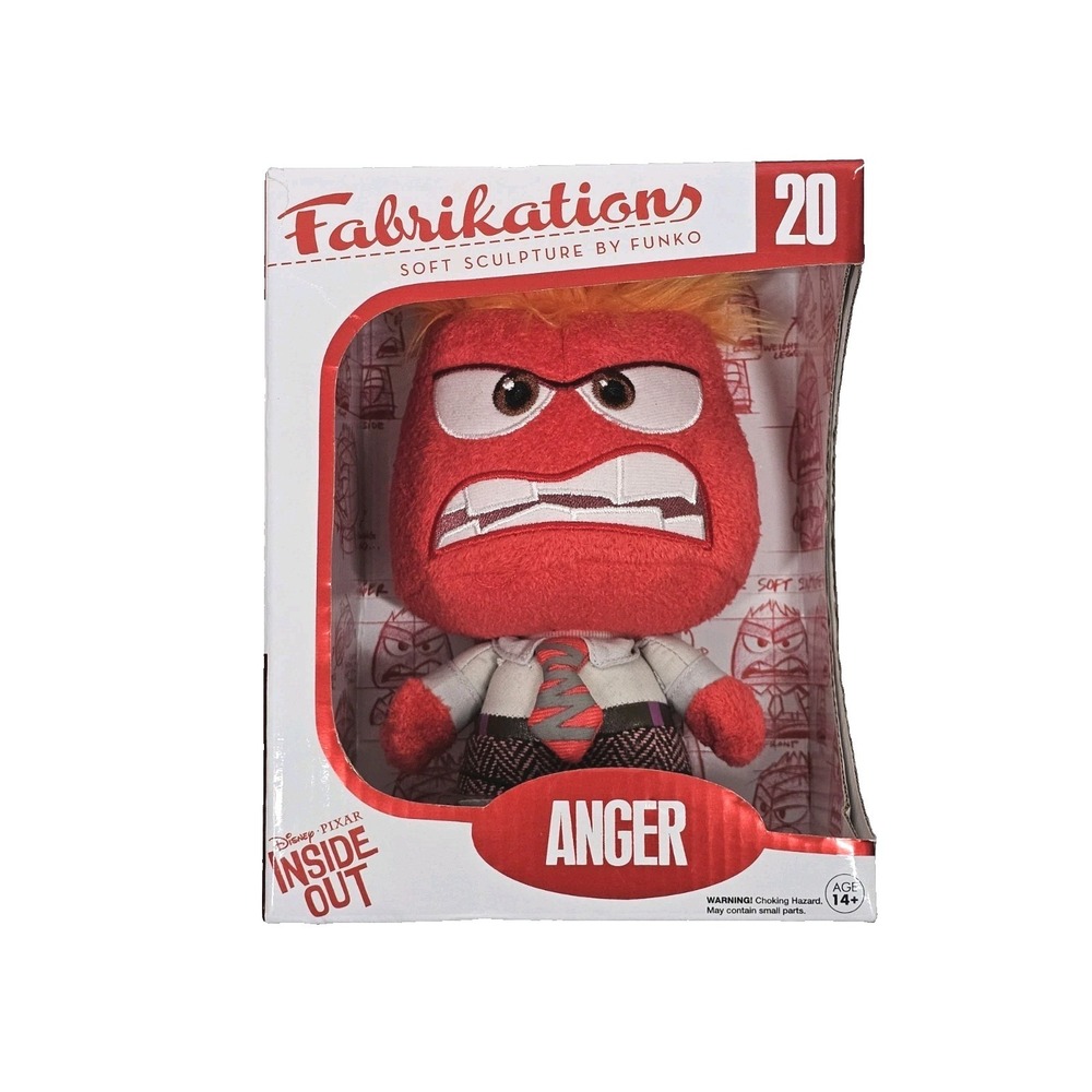 Inside Out Anger Fabrikations 6" Plush Stuffed Doll Funko Disney Pixar # 20 NEW - Picture 1 of 5